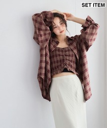 mysty woman | 2Pチェック柄シャツ長袖 1055370(シャツ/ブラウス)