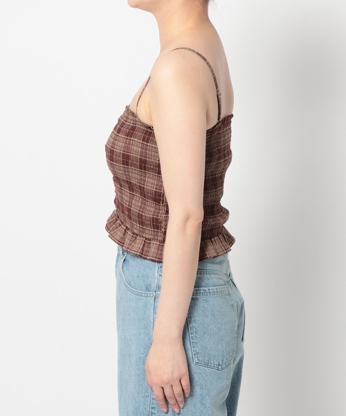 mysty woman(ミスティウーマン)の「【雑誌掲載アイテム/シャツ×ビスチェSET】2Pチェック柄シャツ長袖 1055370(シャツ/ブラウス・レディース・ベージュ/ワインレッド/ブラック・FREE)」の21枚目の写真