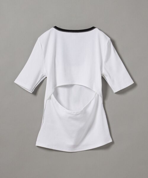 Calvin Klein（カルバン・クライン）の「Tシャツ - ショートスリーブ2X2リブスクープネックTシャツ（Tシャツ/カットソー・レディース・ホワイト・M/S）」の7枚目の写真