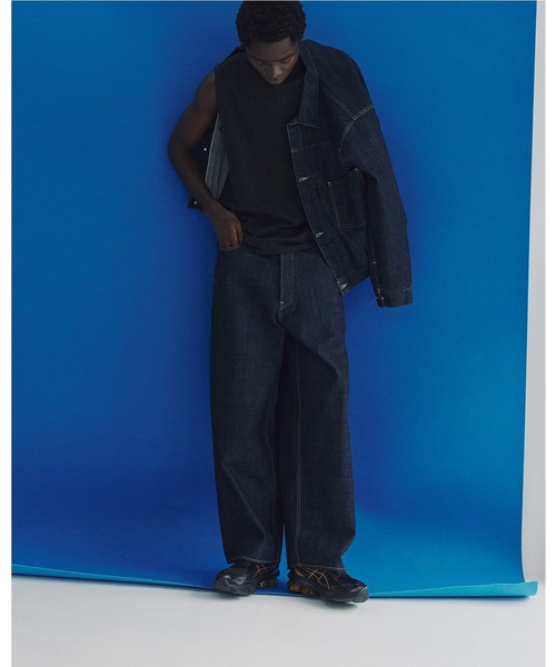 marka（マーカ）の「marka / マーカ：BAGGY JEANS -ORGANIC COTTON 13.5oz SELVEDGE DENIM-：M26A10PT01C[COR]（デニムパンツ・メンズ・ワンウォッシュ・2(M)）」の3枚目の写真