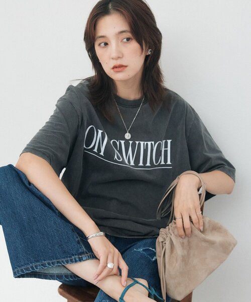RIVE DROITE(リヴドロワ)の「【A・MONN】ON SWITCH tee(Tシャツ/カットソー・レディース・チャコールグレー・FREE)」の1枚目の写真