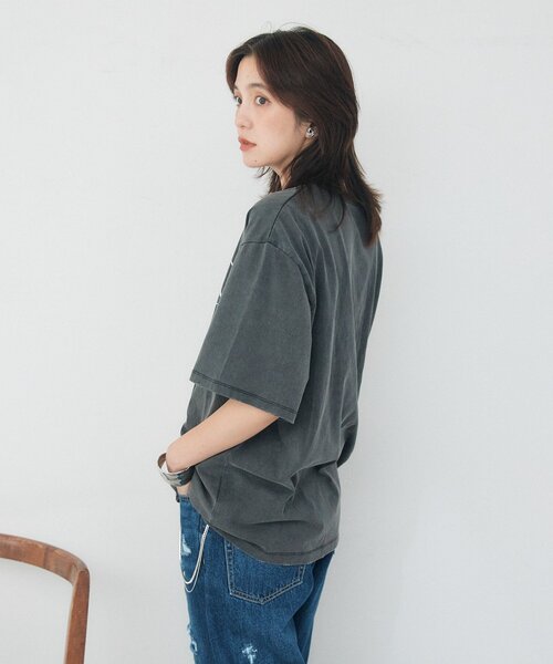 RIVE DROITE(リヴドロワ)の「【A・MONN】ON SWITCH tee(Tシャツ/カットソー・レディース・チャコールグレー・FREE)」の7枚目の写真