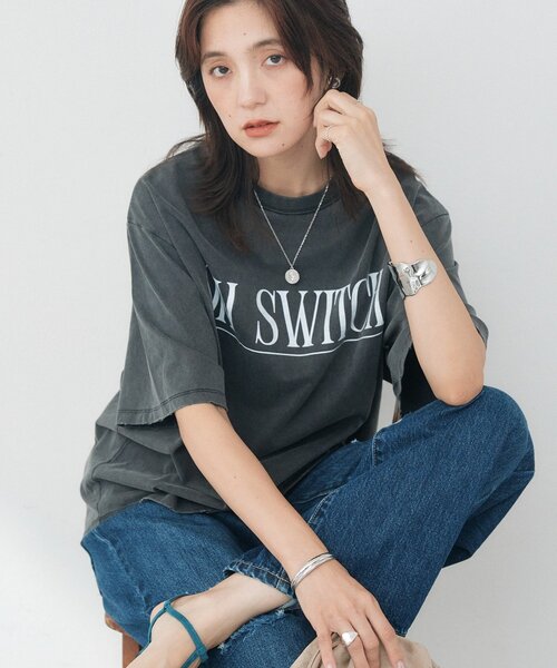 RIVE DROITE(リヴドロワ)の「【A・MONN】ON SWITCH tee(Tシャツ/カットソー・レディース・チャコールグレー・FREE)」の10枚目の写真