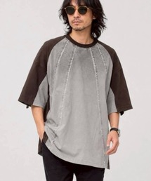ヴィンテージ切替リメイク風Tシャツ