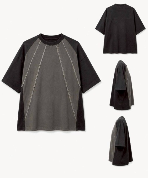 KAMINARI_TOKIO(カミナリトキオ)の「ヴィンテージ切替リメイク風Tシャツ(Tシャツ/カットソー・レディース・ブラック/ブラウン・FREE)」の17枚目の写真
