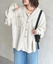 リネンシャツ 開襟」に該当するシャツ/ブラウス（長袖）ファッション