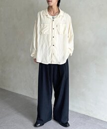CPCM（シーピーシーエム）の「リネン混長袖開襟シャツ（シャツ/ブラウス）」