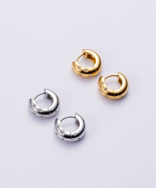 4quince(フォークインス)の「【金属アレルギー対応】スパークビジューフープピアス(ピアス(両耳用)・レディース・ゴールド/シルバー・FREE)」の21枚目の写真
