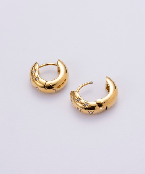 4quince(フォークインス)の「【金属アレルギー対応】スパークビジューフープピアス(ピアス(両耳用)・レディース・ゴールド/シルバー・FREE)」の16枚目の写真