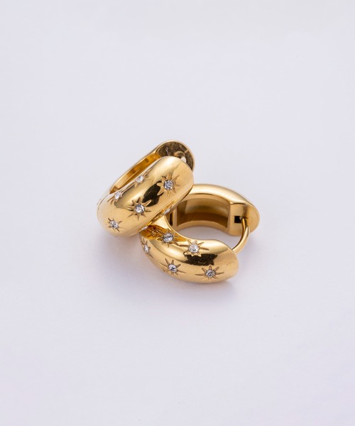 4quince(フォークインス)の「【金属アレルギー対応】スパークビジューフープピアス(ピアス(両耳用)・レディース・ゴールド/シルバー・FREE)」の13枚目の写真