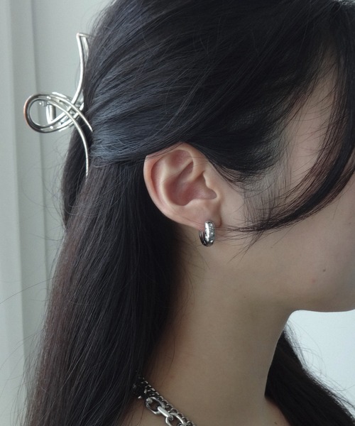 4quince(フォークインス)の「【金属アレルギー対応】スパークビジューフープピアス(ピアス(両耳用)・レディース・ゴールド/シルバー・FREE)」の12枚目の写真