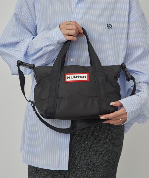 HUNTER(ハンター)の「【HUNTER】ナイロン ミニ トップ クリップ トート バッグ UBS1203KBM(トートバッグ・レディース・ブラック・FREE)」の1枚目の写真