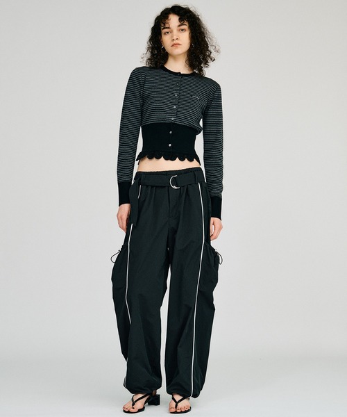 PRANK PROJECT（プランクプロジェクト）の「【2026Autumn Pre-Order】ベルテッドトラックパンツ / Belted Track Pants（その他パンツ・レディース・レッド/ブラック/ベージュ・38/36）」の4枚目の写真