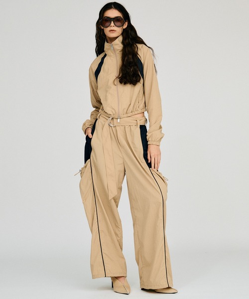 PRANK PROJECT（プランクプロジェクト）の「【2026Autumn Pre-Order】ベルテッドトラックパンツ / Belted Track Pants（その他パンツ・レディース・レッド/ブラック/ベージュ・38/36）」の5枚目の写真