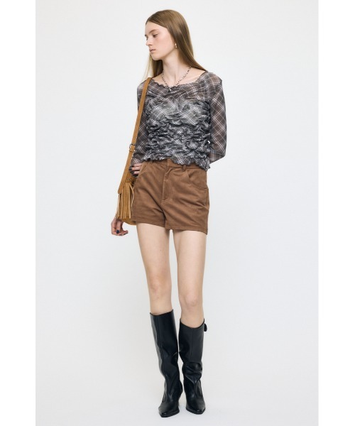 MOUSSY(マウジー)の「【26年AW新作】SHIRRING SHEER L/S Tシャツ(Tシャツ/カットソー・レディース・ブラウン系その他/アイボリー/ピンク・FREE)」の10枚目の写真