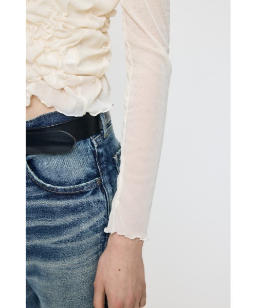 MOUSSY(マウジー)の「【26年AW新作】SHIRRING SHEER L/S Tシャツ(Tシャツ/カットソー・レディース・ブラウン系その他/アイボリー/ピンク・FREE)」の20枚目の写真