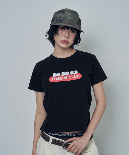 LOSERS CLUB(ルーザーズクラブ)の「GUMS ロゴグラフィック半袖Tシャツ ブラック(Tシャツ/カットソー・レディース・その他・0/1(M)/2(L))」の7枚目の写真