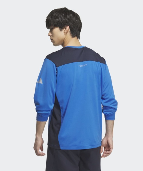 adidas(アディダス)の「アディダスアダプテーション レギュラーフィット 長袖Tシャツ / ロンT / アディダス adidas(Tシャツ/カットソー・メンズ・ブルー・3XL/LARGE/MEDIUM/SMALL/X-LARGE/X-SMALL/XX-LARGE)」の2枚目の写真