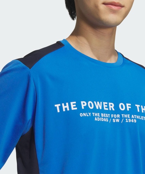 adidas(アディダス)の「アディダスアダプテーション レギュラーフィット 長袖Tシャツ / ロンT / アディダス adidas(Tシャツ/カットソー・メンズ・ブルー・3XL/LARGE/MEDIUM/SMALL/X-LARGE/X-SMALL/XX-LARGE)」の5枚目の写真