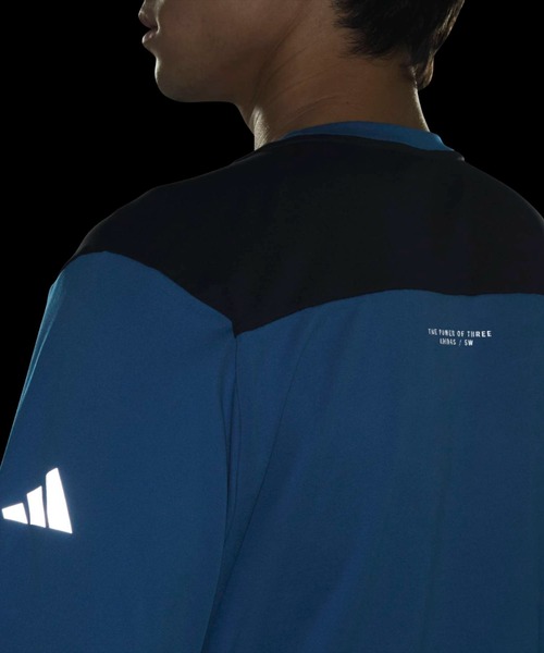 adidas(アディダス)の「アディダスアダプテーション レギュラーフィット 長袖Tシャツ / ロンT / アディダス adidas(Tシャツ/カットソー・メンズ・ブルー・3XL/LARGE/MEDIUM/SMALL/X-LARGE/X-SMALL/XX-LARGE)」の6枚目の写真