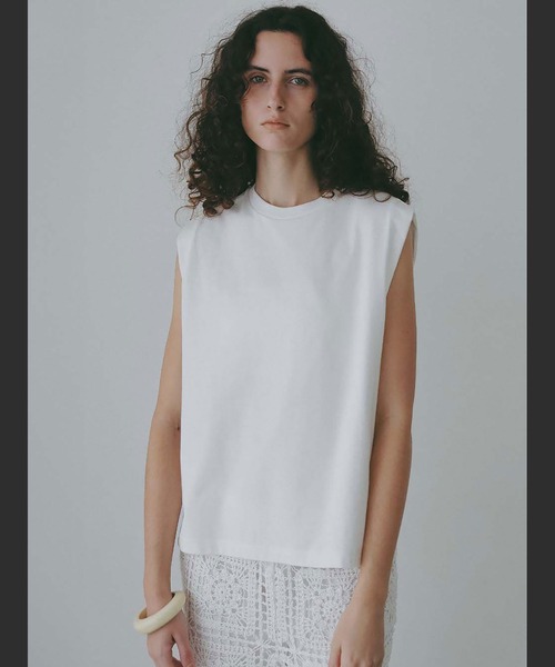 HER.(ハー)の「スリーブレスカットT(Tシャツ/カットソー・レディース・ベージュ/オフホワイト/ブラック・フリー)」の12枚目の写真