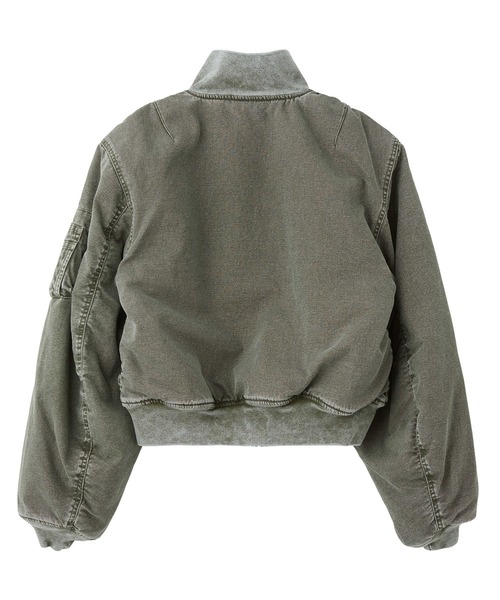 X-girl(エックスガール)の「REVERSIBLE FADED MA-1 JACKET(MA-1・レディース・ブラック/オリーブ・S/M)」の3枚目の写真
