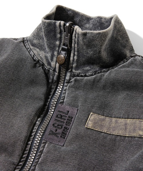 X-girl(エックスガール)の「REVERSIBLE FADED MA-1 JACKET(MA-1・レディース・ブラック/オリーブ・S/M)」の10枚目の写真