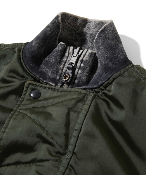 X-girl(エックスガール)の「REVERSIBLE FADED MA-1 JACKET(MA-1・レディース・ブラック/オリーブ・S/M)」の11枚目の写真