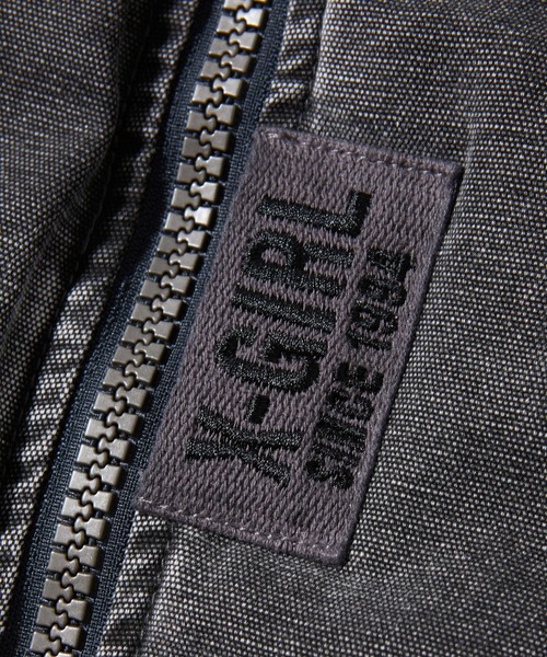 X-girl(エックスガール)の「REVERSIBLE FADED MA-1 JACKET(MA-1・レディース・ブラック/オリーブ・S/M)」の12枚目の写真