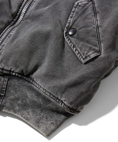 X-girl(エックスガール)の「REVERSIBLE FADED MA-1 JACKET(MA-1・レディース・ブラック/オリーブ・S/M)」の16枚目の写真