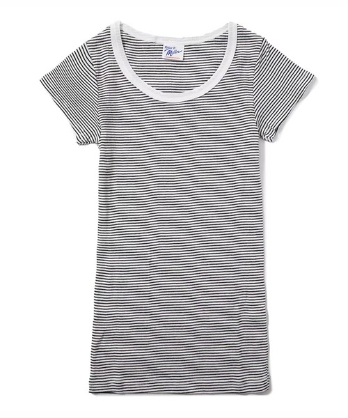 MILLER(ミラー)の「R.P.miller/ミラー パネルリブ半袖Tシャツ ラウンドネック 2026年 夏 夏服(Tシャツ/カットソー・レディース・グレー/ブラック/チャコールグレー/ホワイト/グレー系/ホワイト系/ホワイト系1/ブラック系/ピンク/オレンジ/イエロー・FREE)」の4枚目の写真