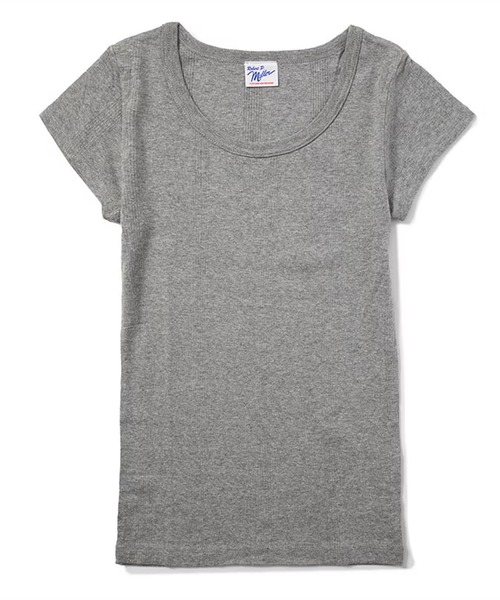 MILLER(ミラー)の「R.P.miller/ミラー パネルリブ半袖Tシャツ ラウンドネック 2026年 夏 夏服(Tシャツ/カットソー・レディース・グレー/ブラック/チャコールグレー/ホワイト/グレー系/ホワイト系/ホワイト系1/ブラック系/ピンク/オレンジ/イエロー・FREE)」の7枚目の写真
