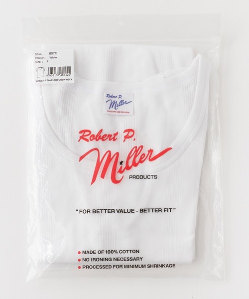 MILLER(ミラー)の「R.P.miller/ミラー パネルリブ半袖Tシャツ ラウンドネック 2026年 夏 夏服(Tシャツ/カットソー・レディース・グレー/ブラック/チャコールグレー/ホワイト/グレー系/ホワイト系/ホワイト系1/ブラック系/ピンク/オレンジ/イエロー・FREE)」の12枚目の写真