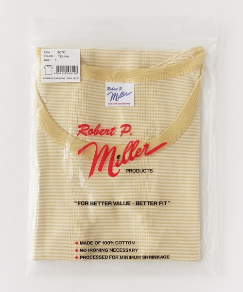 MILLER(ミラー)の「R.P.miller/ミラー パネルリブ半袖Tシャツ ラウンドネック 2026年 夏 夏服(Tシャツ/カットソー・レディース・グレー/ブラック/チャコールグレー/ホワイト/グレー系/ホワイト系/ホワイト系1/ブラック系/ピンク/オレンジ/イエロー・FREE)」の20枚目の写真