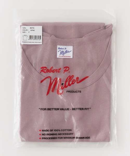 MILLER(ミラー)の「R.P.miller/ミラー パネルリブ半袖Tシャツ ラウンドネック 2026年 夏 夏服(Tシャツ/カットソー・レディース・グレー/ブラック/チャコールグレー/ホワイト/グレー系/ホワイト系/ホワイト系1/ブラック系/ピンク/オレンジ/イエロー・FREE)」の21枚目の写真