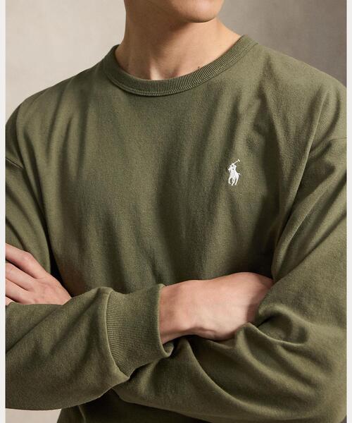 POLO RALPH LAUREN(ポロ ラルフ ローレン)の「リラックス フィット ジャージー ロングスリーブ Tシャツ(Tシャツ/カットソー・メンズ・グリーン・XS/XL/S/M/L)」の4枚目の写真
