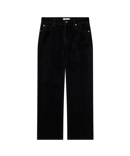 DEINET(ダイニット)の「VELVET WASHED BOOT CUT DENIM PANTS IN BLACK(デニムパンツ・レディース・その他・S/M)」の1枚目の写真