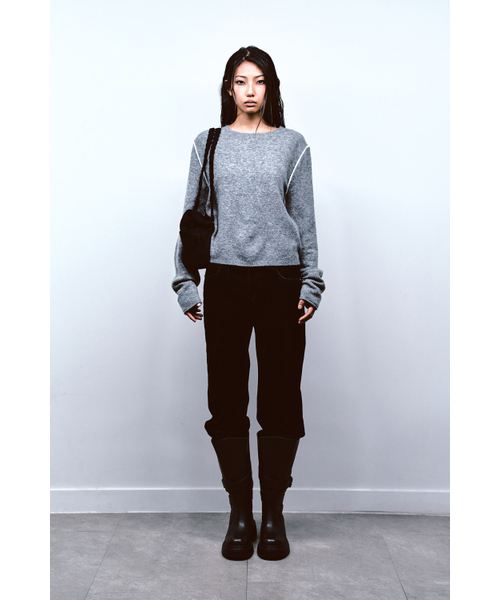 DEINET(ダイニット)の「VELVET WASHED BOOT CUT DENIM PANTS IN BLACK(デニムパンツ・レディース・その他・S/M)」の2枚目の写真