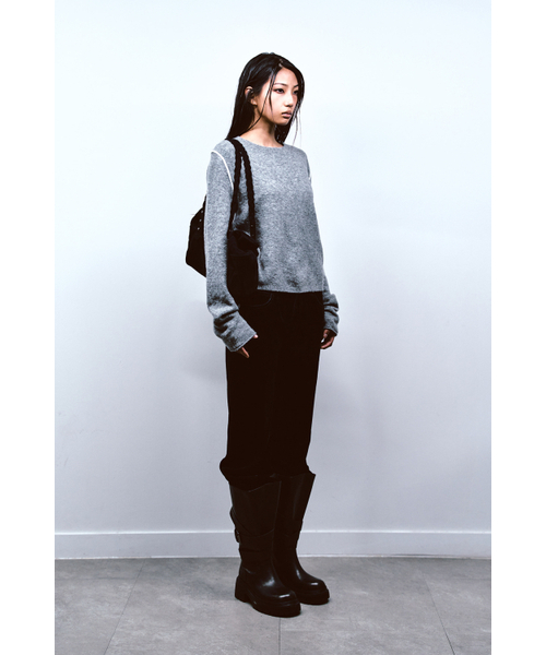 DEINET(ダイニット)の「VELVET WASHED BOOT CUT DENIM PANTS IN BLACK(デニムパンツ・レディース・その他・S/M)」の3枚目の写真