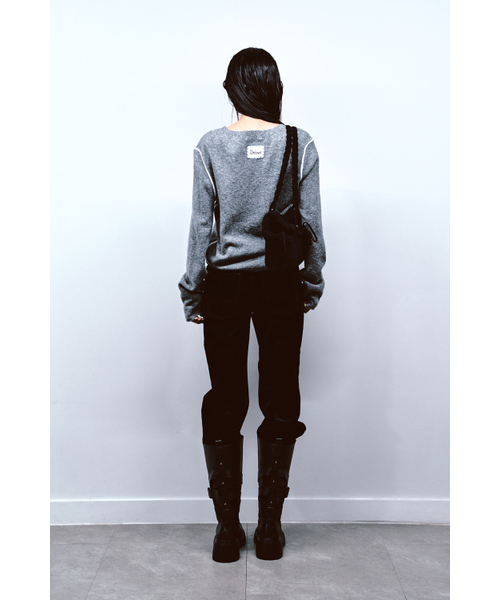 DEINET(ダイニット)の「VELVET WASHED BOOT CUT DENIM PANTS IN BLACK(デニムパンツ・レディース・その他・S/M)」の4枚目の写真