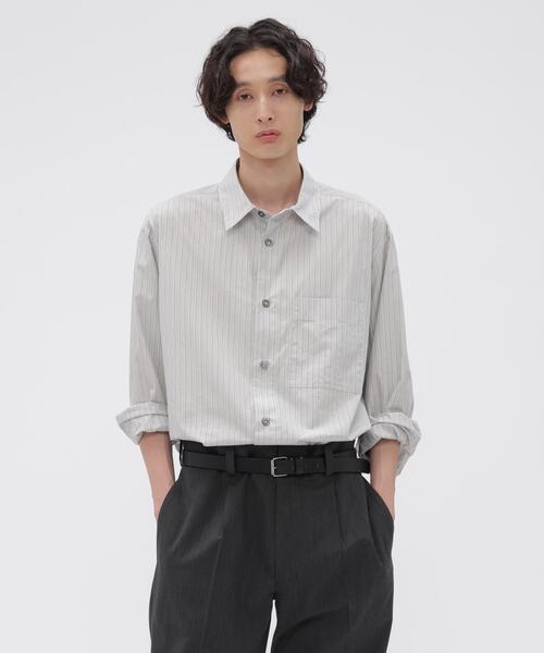COTTON SILK STRIPE — рубашка/ткань хлопок‑шёлк в полоску
