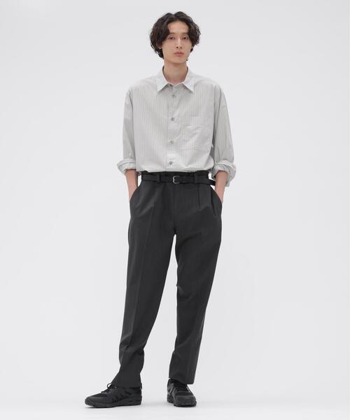 MARGARET HOWELL(マーガレットハウエル)の「COTTON SILK STRIPE(シャツ/ブラウス・メンズ・グレー・LARGE/MEDIUM/SMALL)」の2枚目の写真