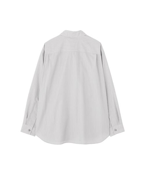 MARGARET HOWELL(マーガレットハウエル)の「COTTON SILK STRIPE(シャツ/ブラウス・メンズ・グレー・LARGE/MEDIUM/SMALL)」の7枚目の写真