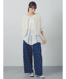 Samansa Mos2 | 〈WEB限定SS・XLサイズ展開あり〉デニムワイドバレルパンツ(デニムパンツ)
