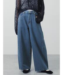 デニムワイドバレルパンツ〈WEB限定SS・XLサイズ〉