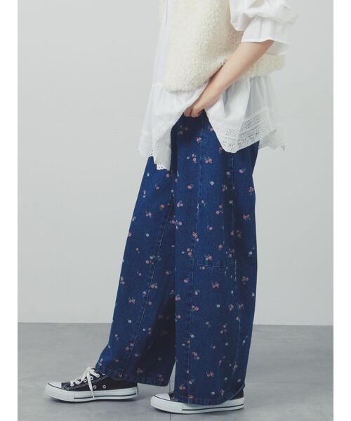 Samansa Mos2(サマンサ モスモス)の「デニムワイドバレルパンツ〈WEB限定SS・XLサイズ〉(デニムパンツ・レディース・キャメル/ピンク/ネイビー/ブルー・S/M/L/XL/SS)」の11枚目の写真