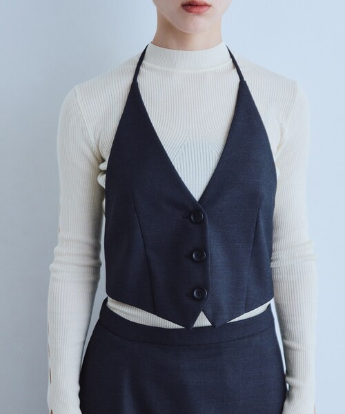 CODE A(コードエー)の「cut-out sleeve knit top(ニット/セーター・レディース・ライトグリーン/オフホワイト/グレー・00)」の11枚目の写真
