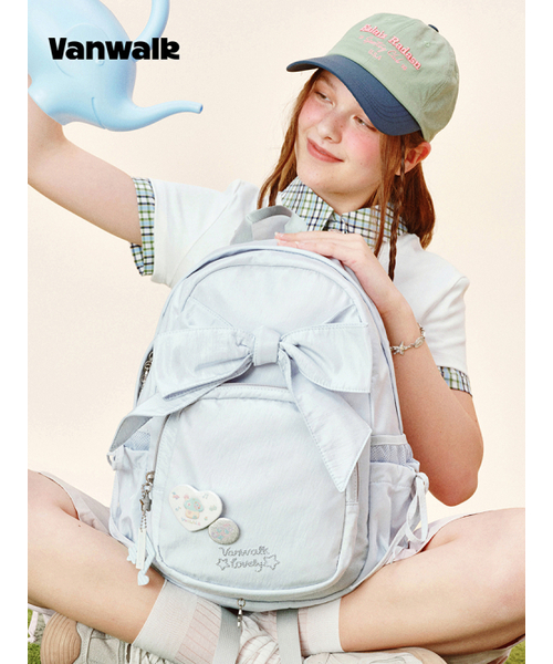 VANWALK（バンウォーク）の「Peekaboo Ribbon Backpack [Gray]（バックパック/リュック・レディース・ライトグレー・FREE）」の2枚目の写真