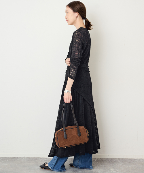 SLOBE IENA（スローブイエナ）の「《スカーフ付き》カットレースフレアワンピース（ワンピース・レディース・アイボリー/ブラック・FREE）」の4枚目の写真