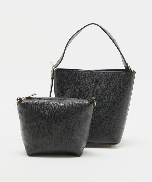 AULENTTI(オウレンティ)の「<AULENTTI>BucketBag withP(ショルダーバッグ・レディース・ブラック/ナチュラル・FREE)」の7枚目の写真